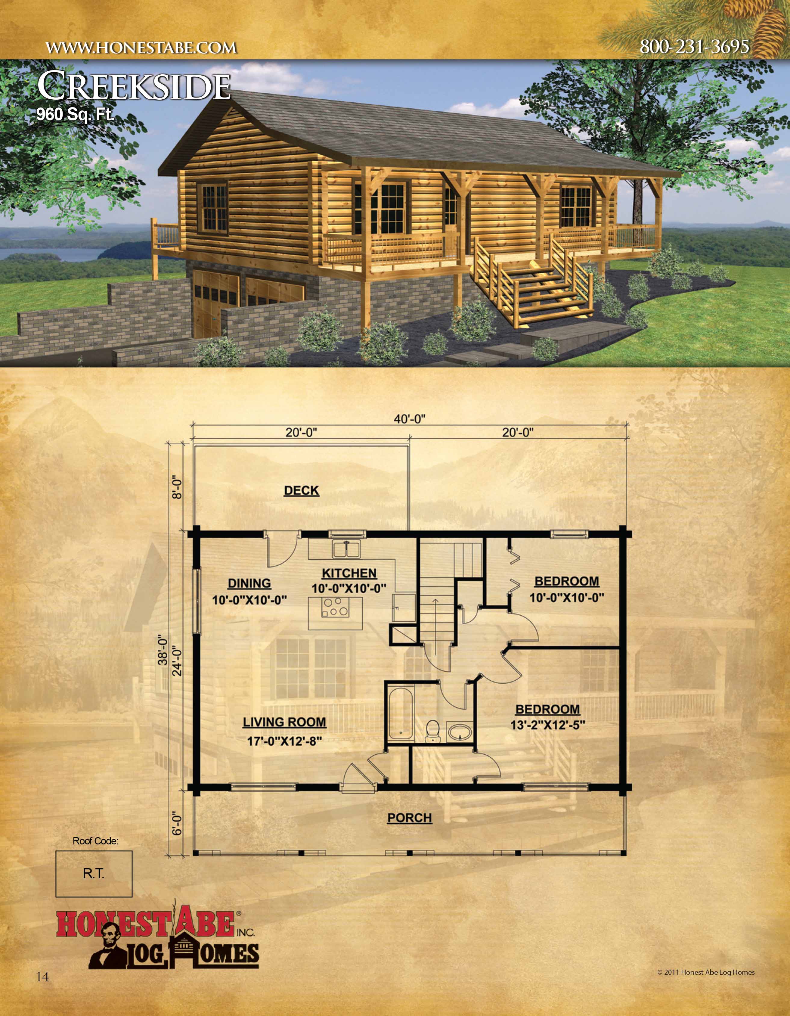 one story log homes